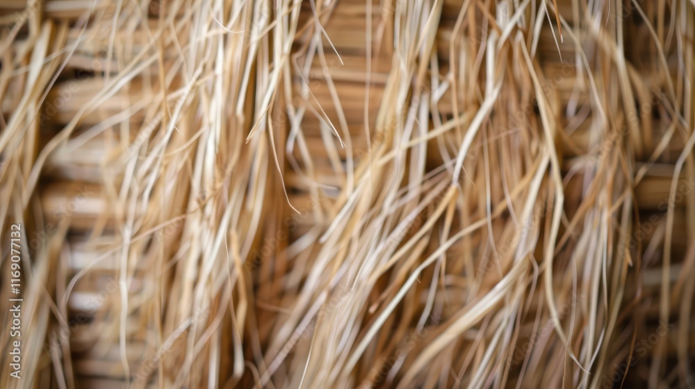 Close-up of Straw and Woven Surface Close-up of Straw and Woven Surface