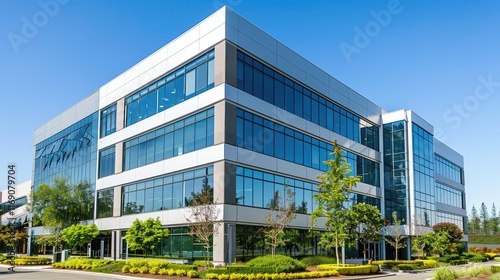 Modern Office Building with Reflective Glass