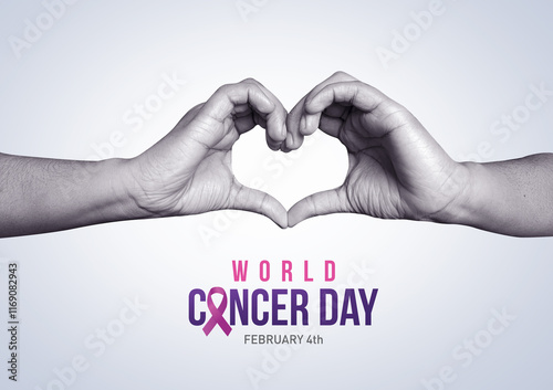 World Cancer Day 2025 concept background. cancer awareness concept background. photo