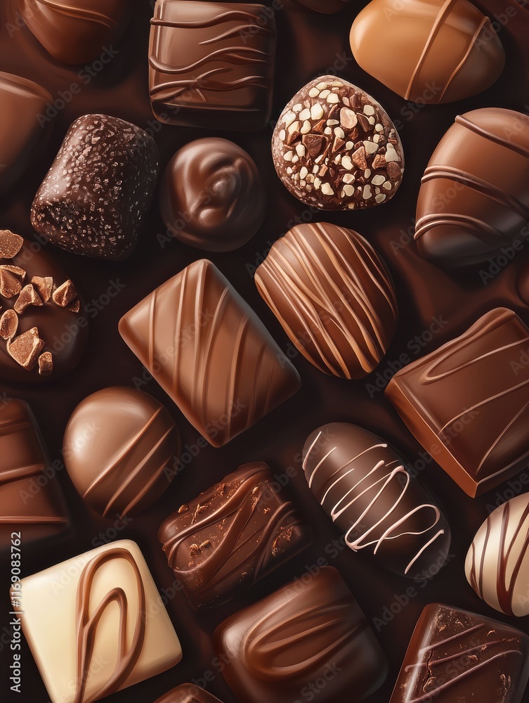Fototapeta premium chocolate shop event poster flyer