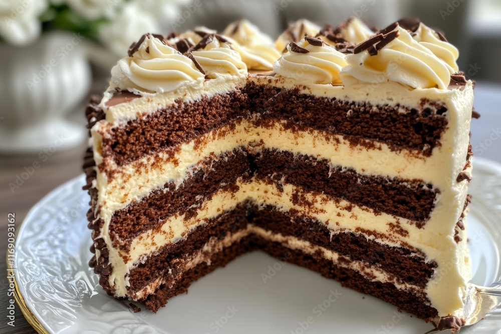 A Slice of Decadent Chocolate Cake A Slice of Decadent Chocolate Cake