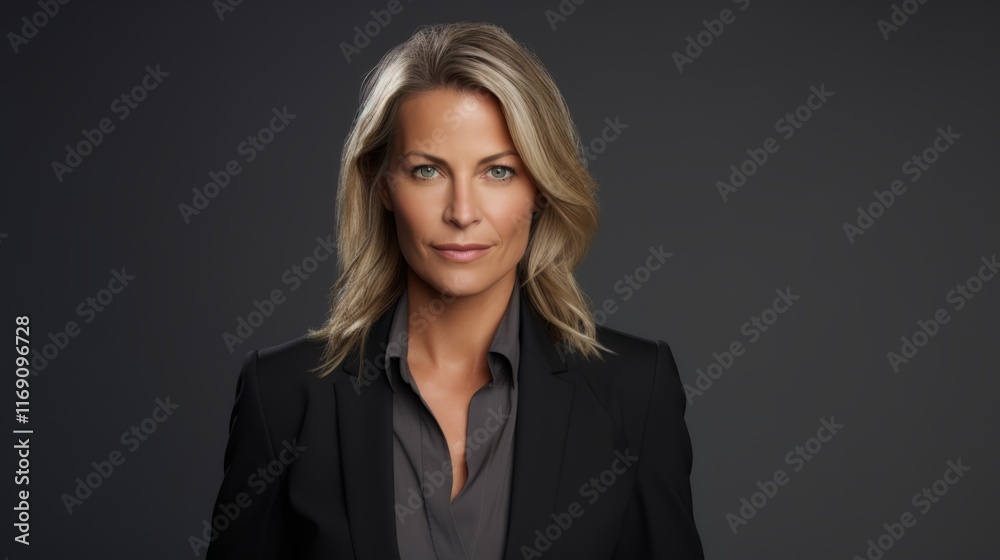 potrait of middle aged female CEO manager potrait of middle aged female CEO manager