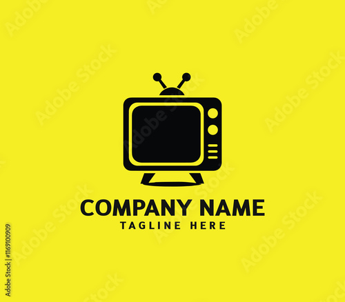 Tv logo design vector. television logo template. TV channel program icon logo design vector template