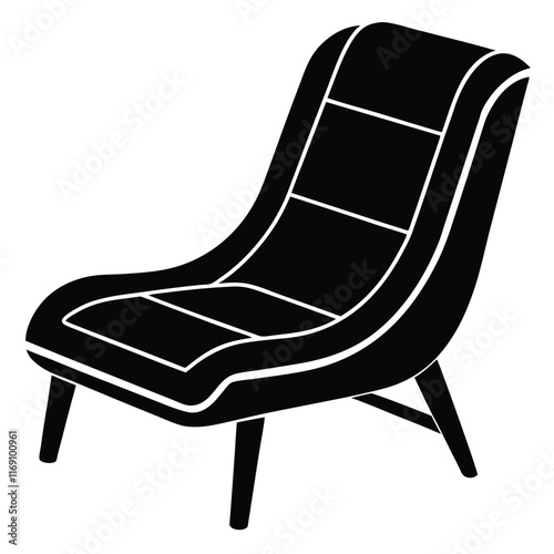 Illustration of a chair vector file. easy chair or lazy chair