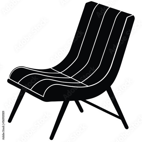 Illustration of a chair vector file. easy chair or lazy chair