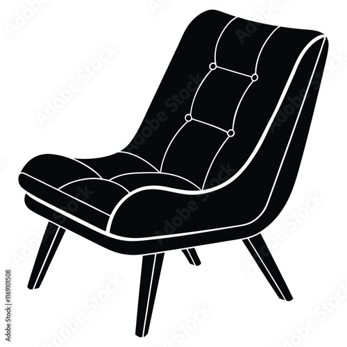 Illustration of a chair vector file. easy chair or lazy chair
