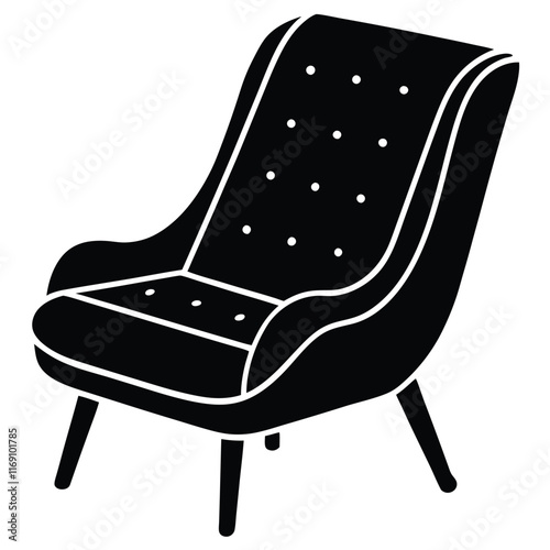 Illustration of a chair vector file. easy chair or lazy chair