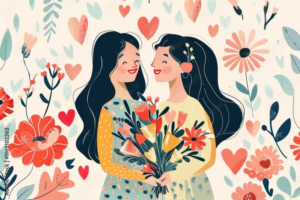 Joyful floral friendship celebration Joyful floral friendship celebration