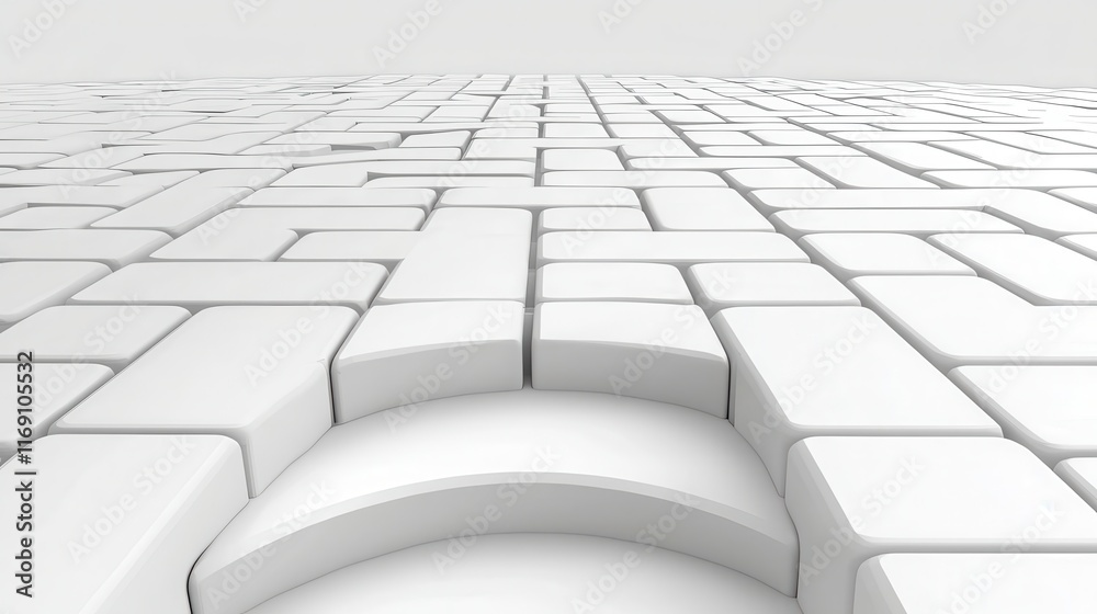 Naklejka premium Abstract White 3D Puzzle Tiles Background for Modern Design and Creative Projects