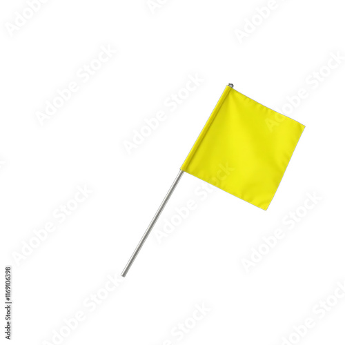 Bright Yellow Flag Simple Design On Black Background