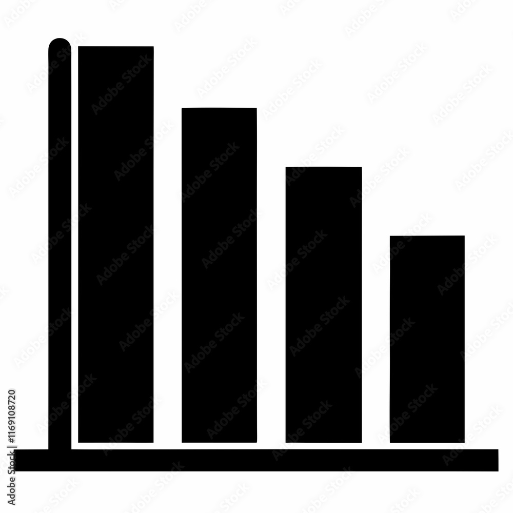 Bar Chart Silhouette Vector Art Bar Chart Silhouette Vector Art