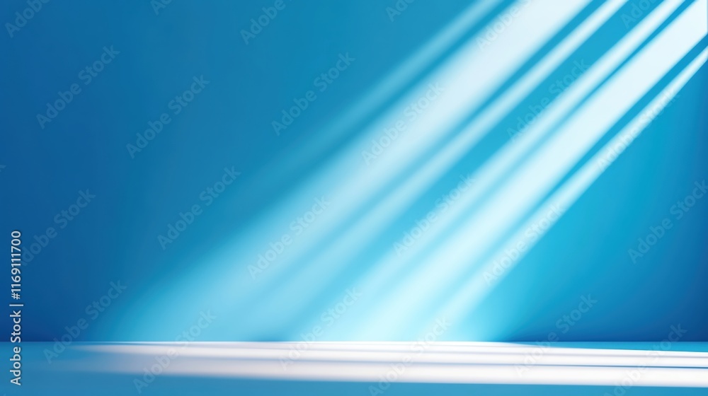 Bright blue background with soft lighting effects creates a calm and serene ambiance. Bright blue background with soft lighting effects creates a calm and serene ambiance.