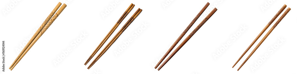 Elegant bamboo chopsticks set with intricate engraved patterns, perfect for dining Elegant bamboo chopsticks set with intricate engraved patterns, perfect for dining
