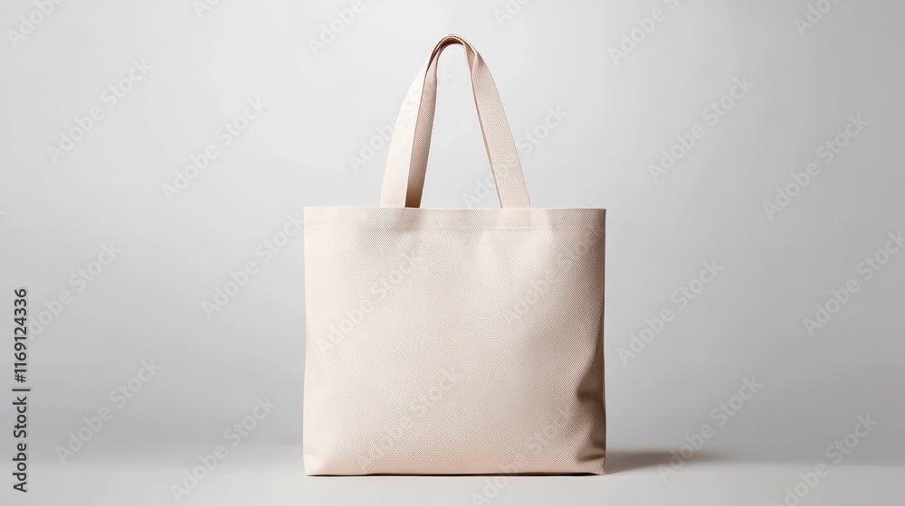 Minimalist Canvas Tote Bag on Neutral Background for Everyday Use
