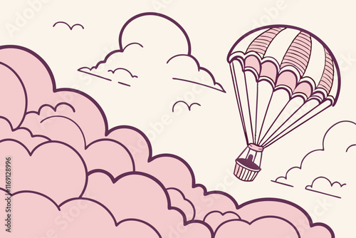 pink clouds in the sky stage fluffy cotton candy dream fantasy soft background