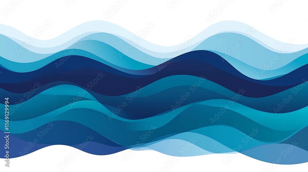Obraz premium Abstract Blue Wave Pattern Background Design