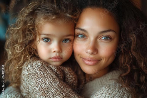 single mom enjoying a tender moment with her adorable young daughter surrounded by warmth and love illustrating the beauty of family connections and the joy of togetherness in a charming setting