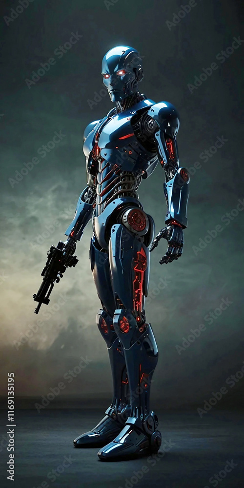 Fototapeta premium High Fashion Robot in Daylight's Contrast