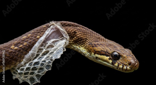 Snake Shedding Skin Displays Scaled Body photo