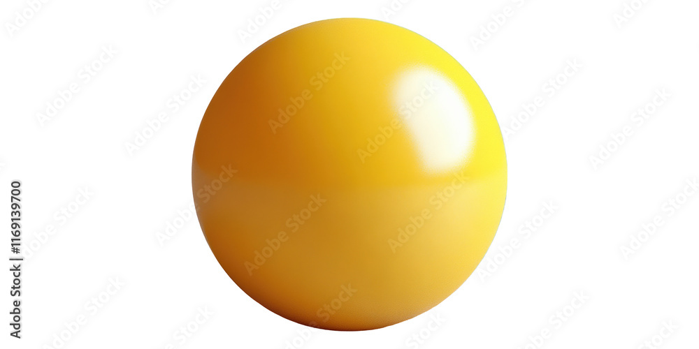 Yellow sphere isolated on transparent background Yellow sphere isolated on transparent background