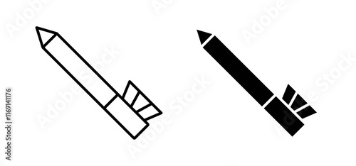 Eyeliner icons in black and white colors