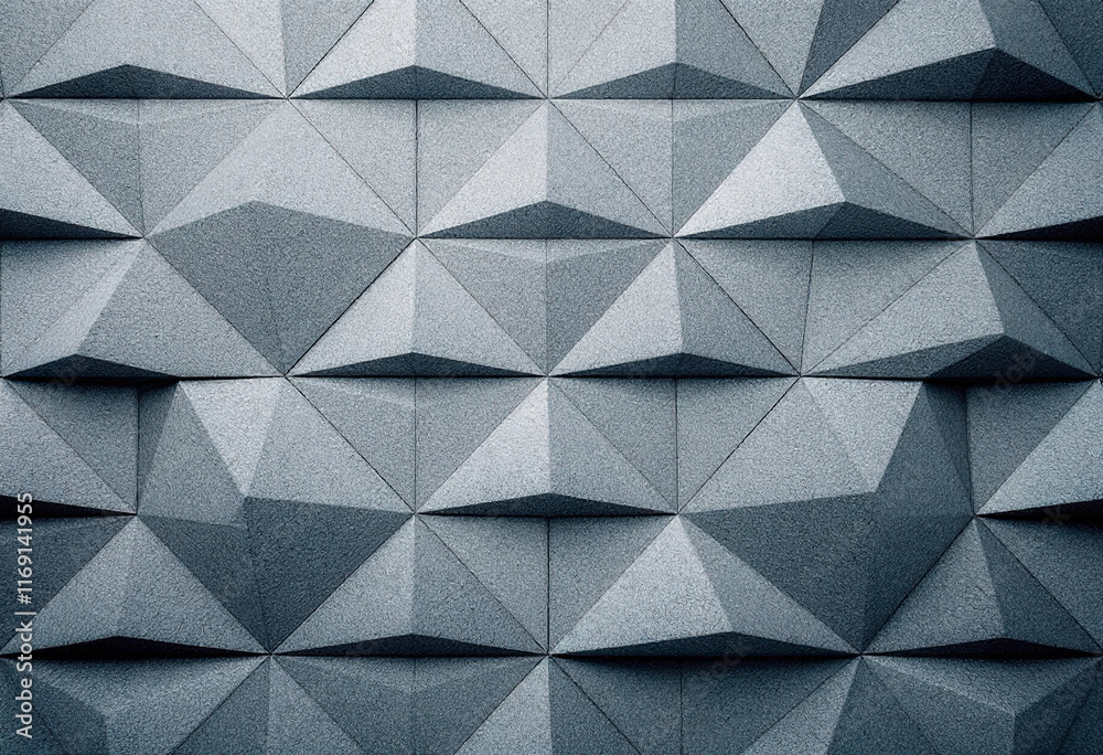 Obraz premium A geometric pattern of gray triangular shapes arranged in a repeating, angular design