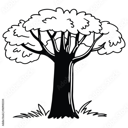 tree with roots and leaves