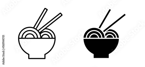 Pasta icons in black and white colors