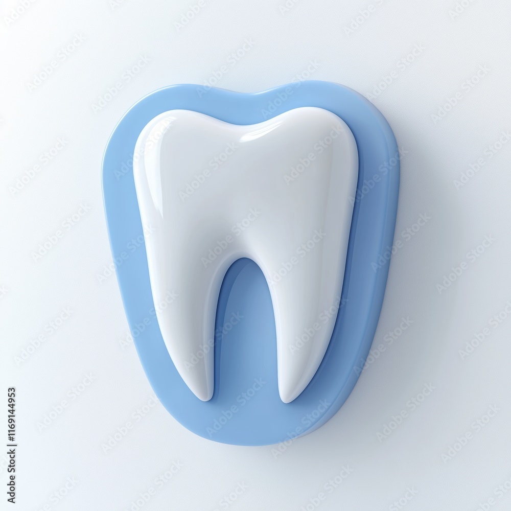 Professional dental logo with blue and white symbols, minimalist design Professional dental logo with blue and white symbols, minimalist design