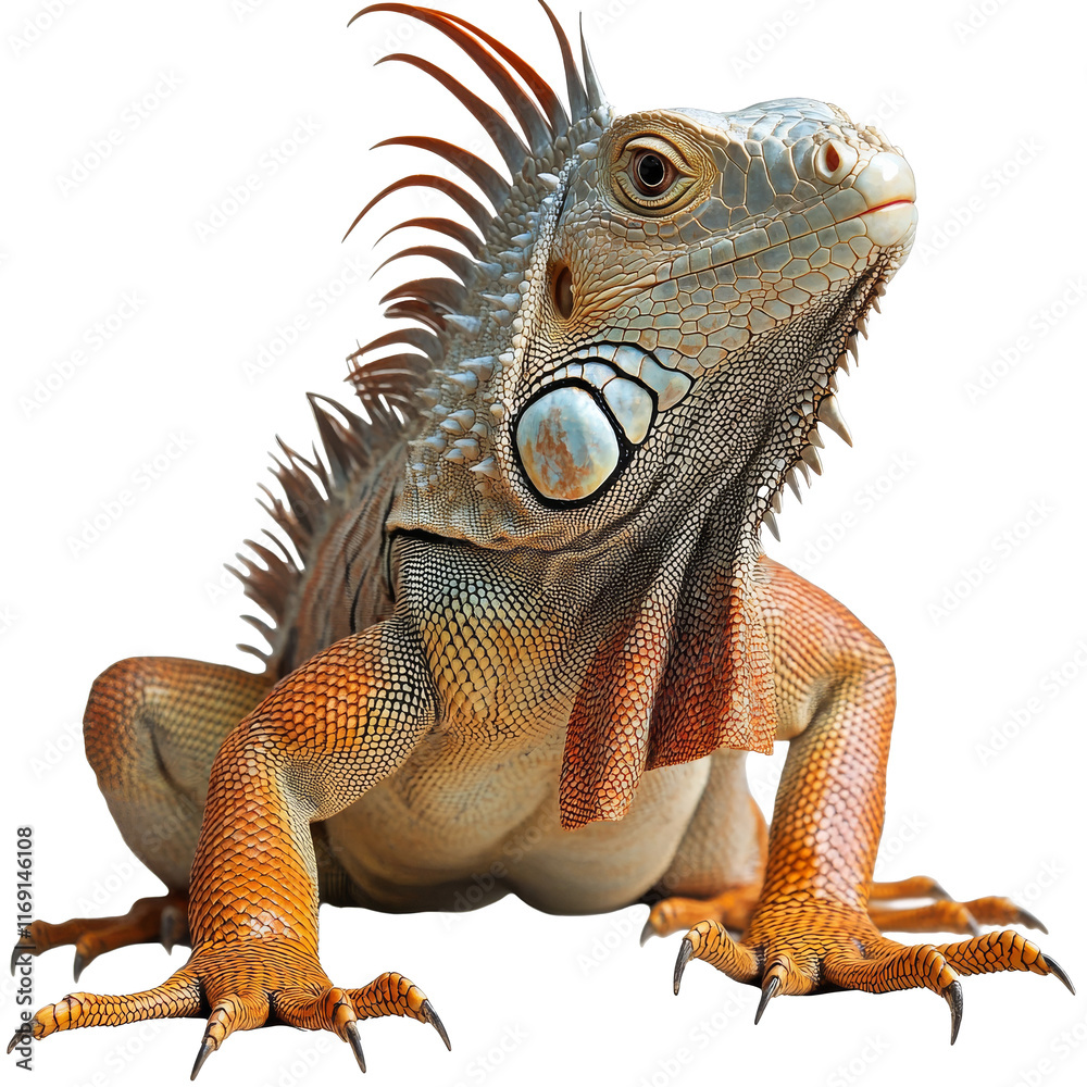 Obraz premium Colorful iguana in its habitat