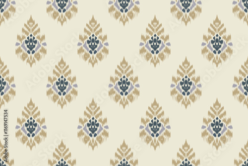 Seamless ikat patterns that combine tribal, indigenous and Aztec geometric embroidery. Perfect for graphic art, rug design, wallpaper, gift wrapping and clothing.