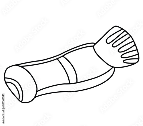 Cute cartoon hand drawn vector hair trimmer coloring page.