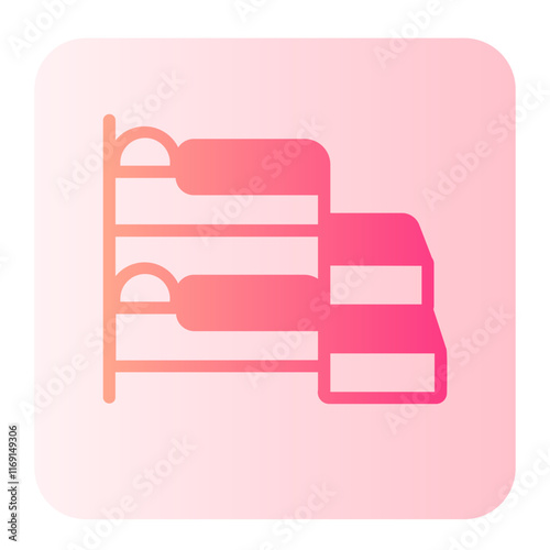 Bunk Bed  gradient icon