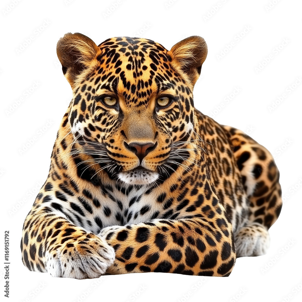 Fototapeta premium Leopard resting, stunning fur patterns