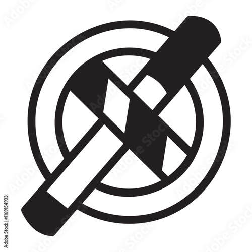 No Smoking glyph icon