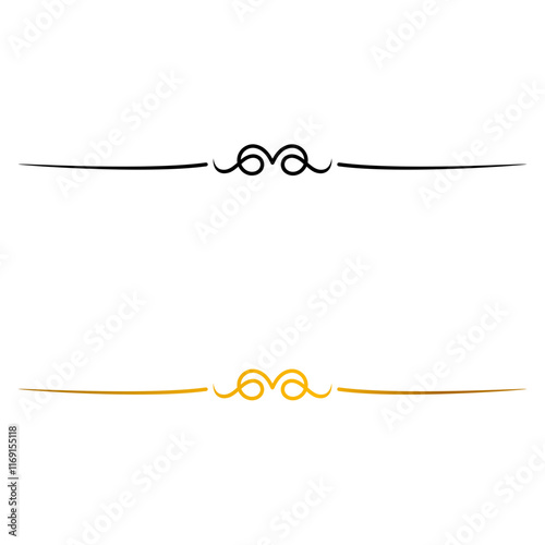 Black and gold ornamental divider lines