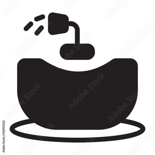 Bathtub glyph icon