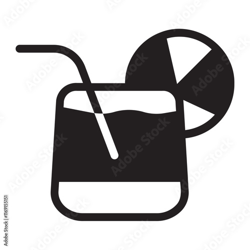 cocktail drink glyph icon