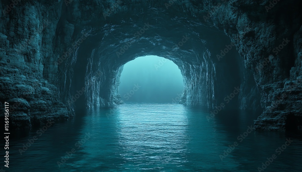 sea cave with a dramatic coastal gateway, turquoise waters reflecting off the walls, creating an electrifying and magical atmosphere sea cave with a dramatic coastal gateway, turquoise waters reflecting off the walls, creating an electrifying and magical atmosphere