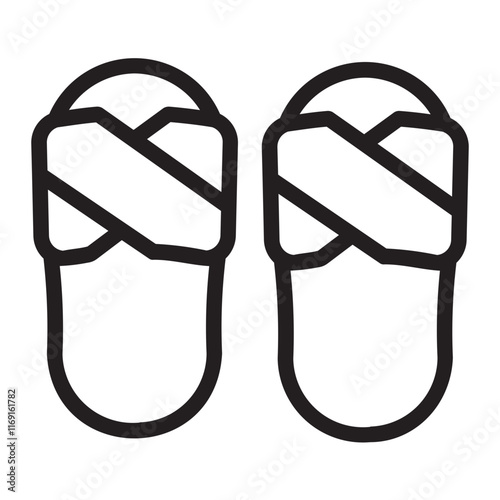 Slippers line icon