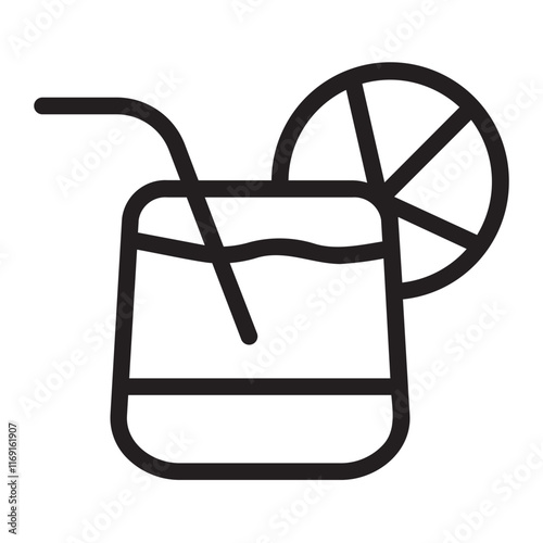 cocktail drink line icon