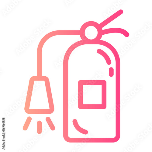 fire extinguisher gradient icon