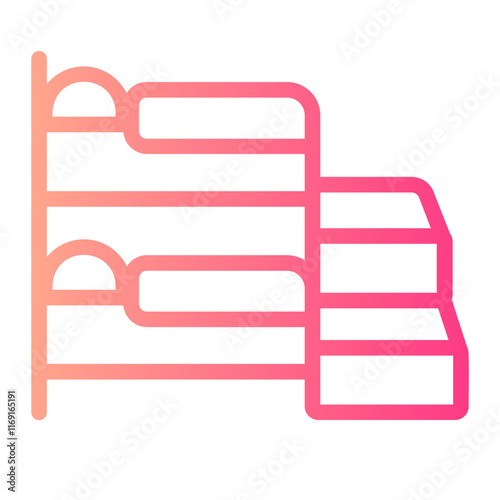 Bunk Bed  gradient icon