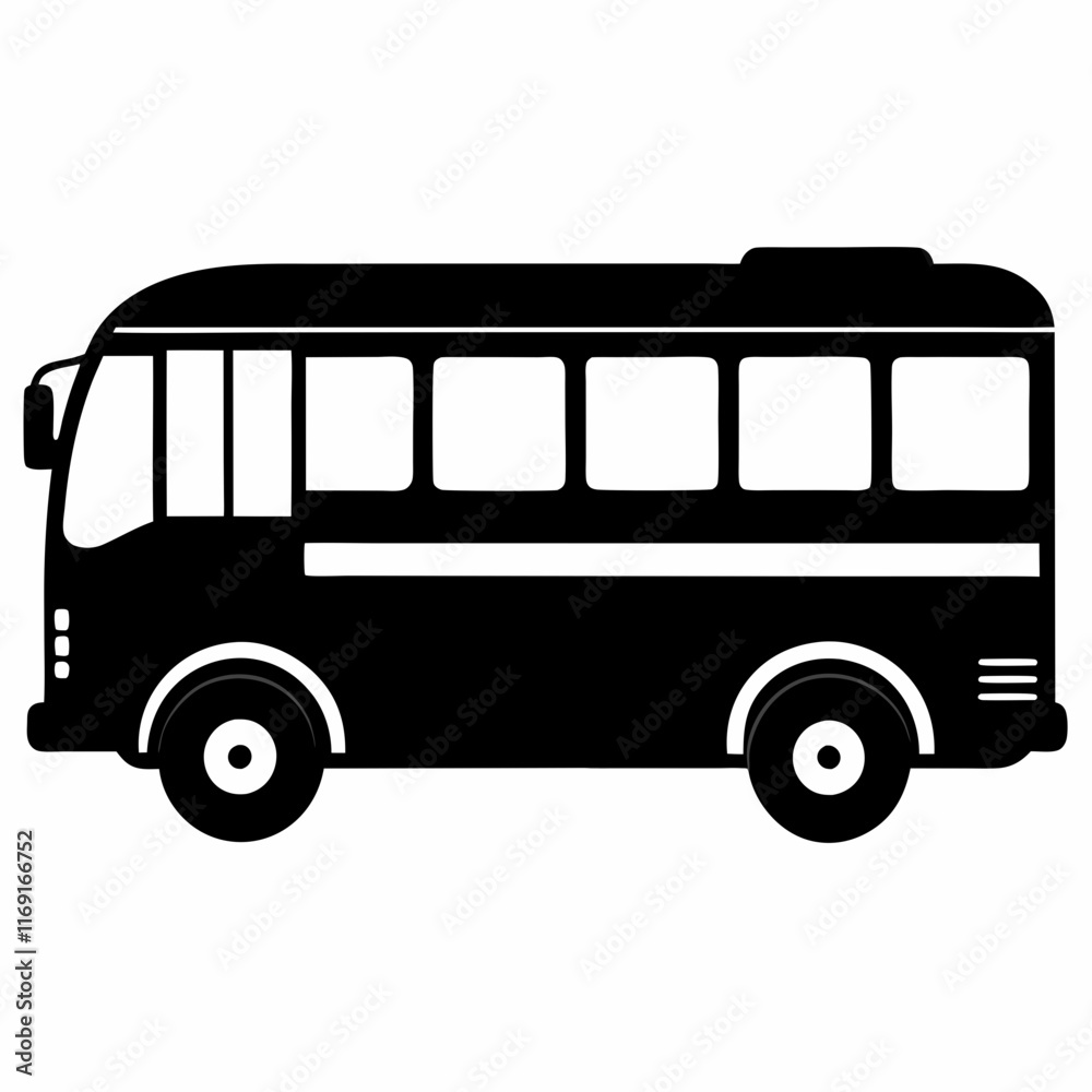 Electric Bus Silhouette Vector Art Electric Bus Silhouette Vector Art