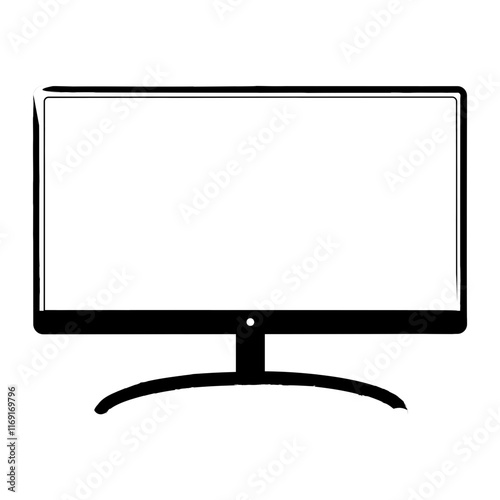 lcd monitor isolated vector icon