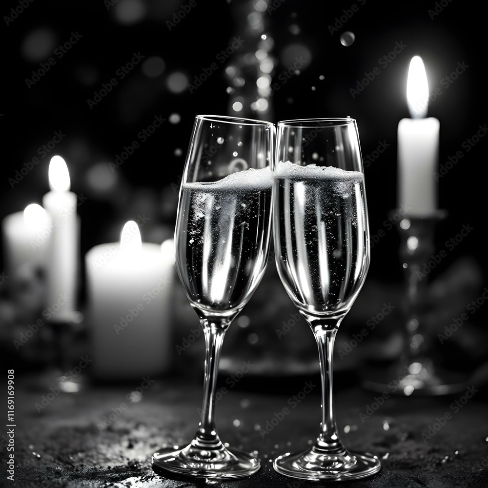 two glasses of champagne