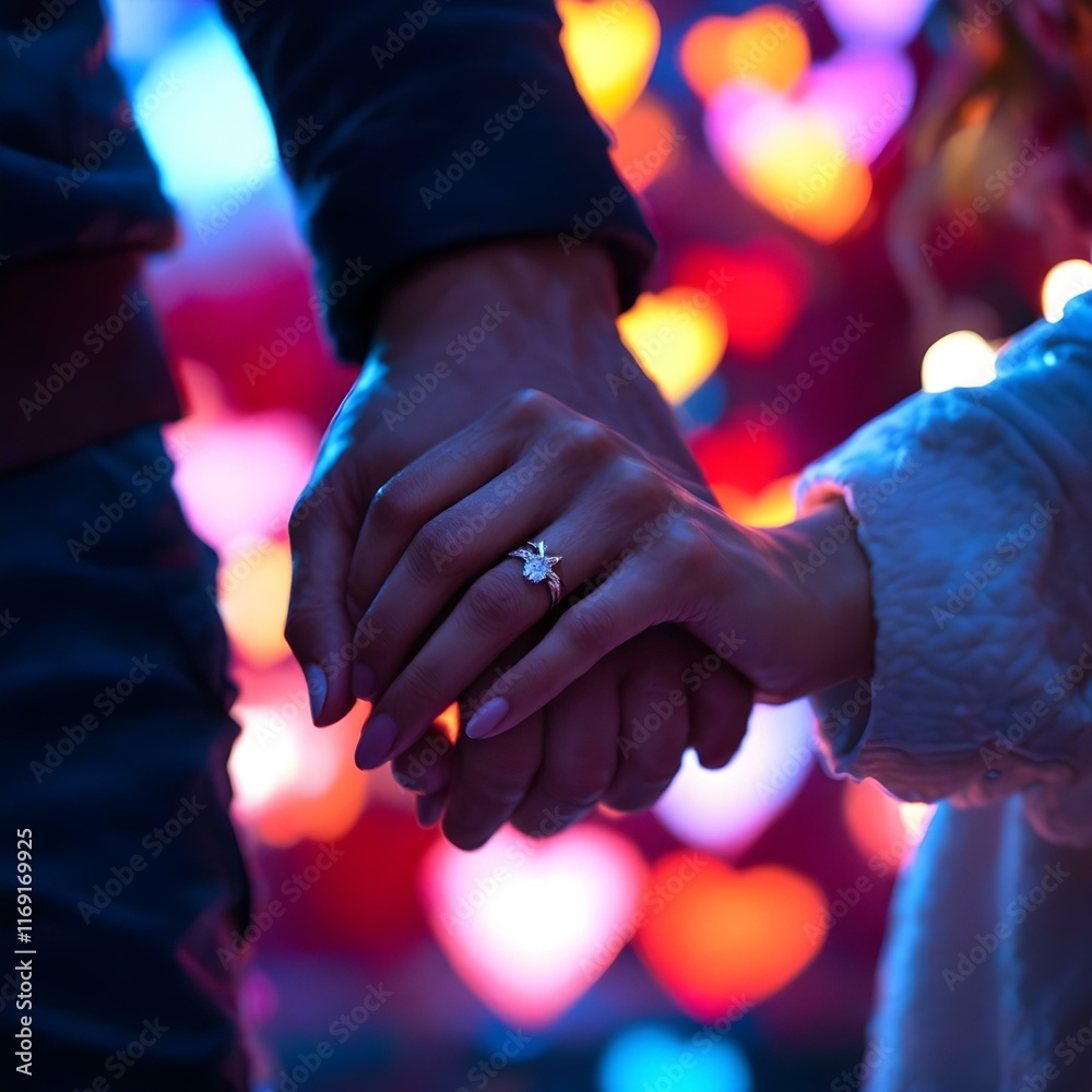 hands of the groom and the bride