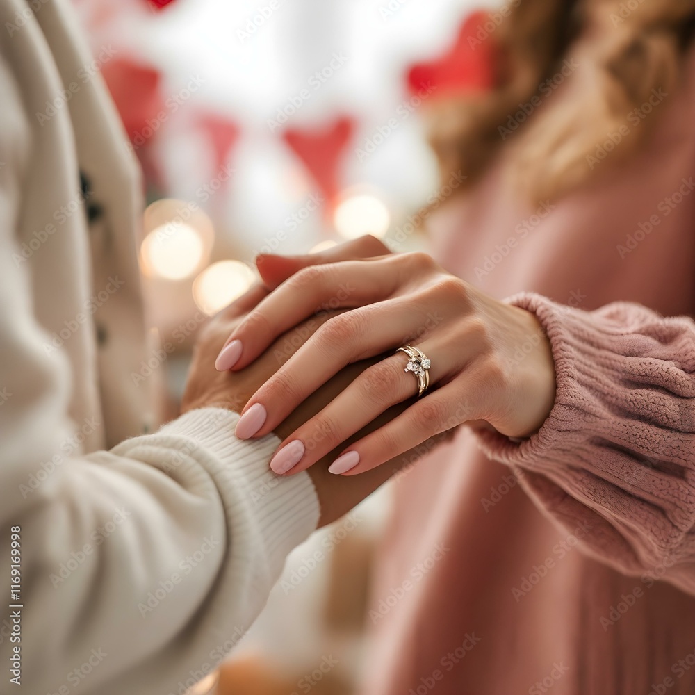 bride and groom holding hands