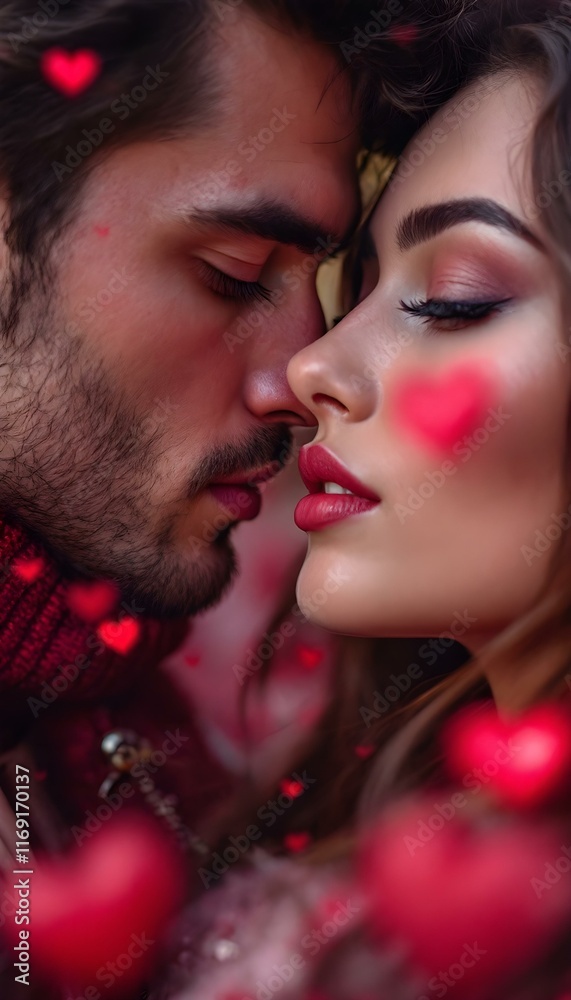 couple kissing