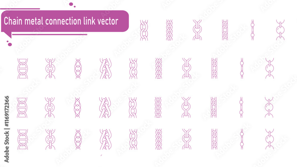 Chain metal connection link vector Chain metal connection link vector